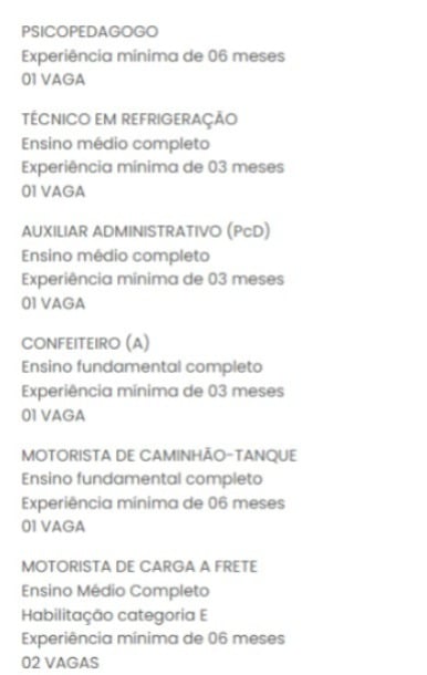 Vagas do SineBahia nesta segunda (13) por Reprodução