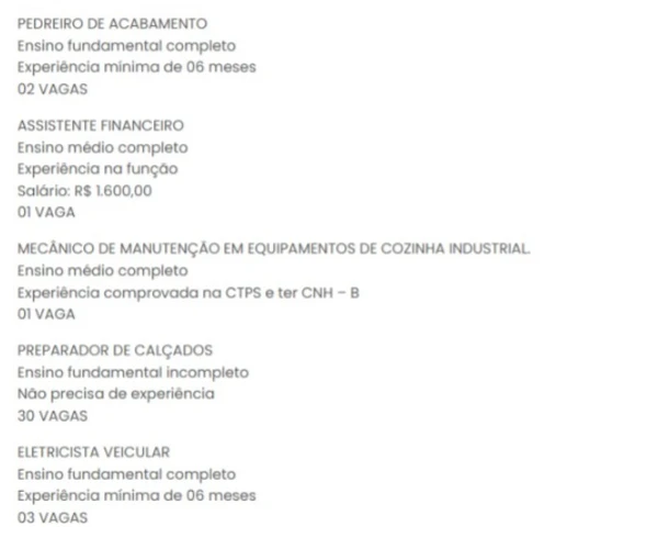 Vagas do SineBahia nesta segunda (13) por Reprodução
