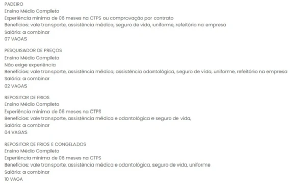 Vagas do SineBahia nesta segunda (13) por Reprodução