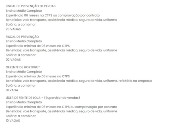Vagas do SineBahia nesta segunda (13) por Reprodução