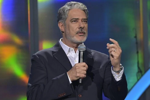  William Bonner no Upfront 2026, da Globo