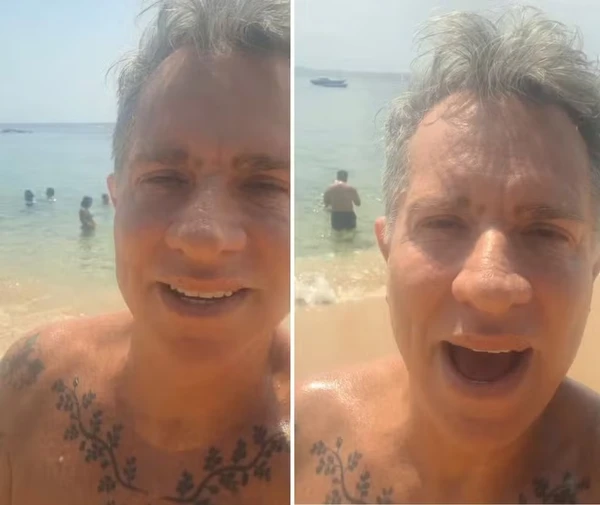 Eugênio de 'Vale Tudo', Luis Salém curte férias em Salvador e exibe as tattoos por Reprodução 