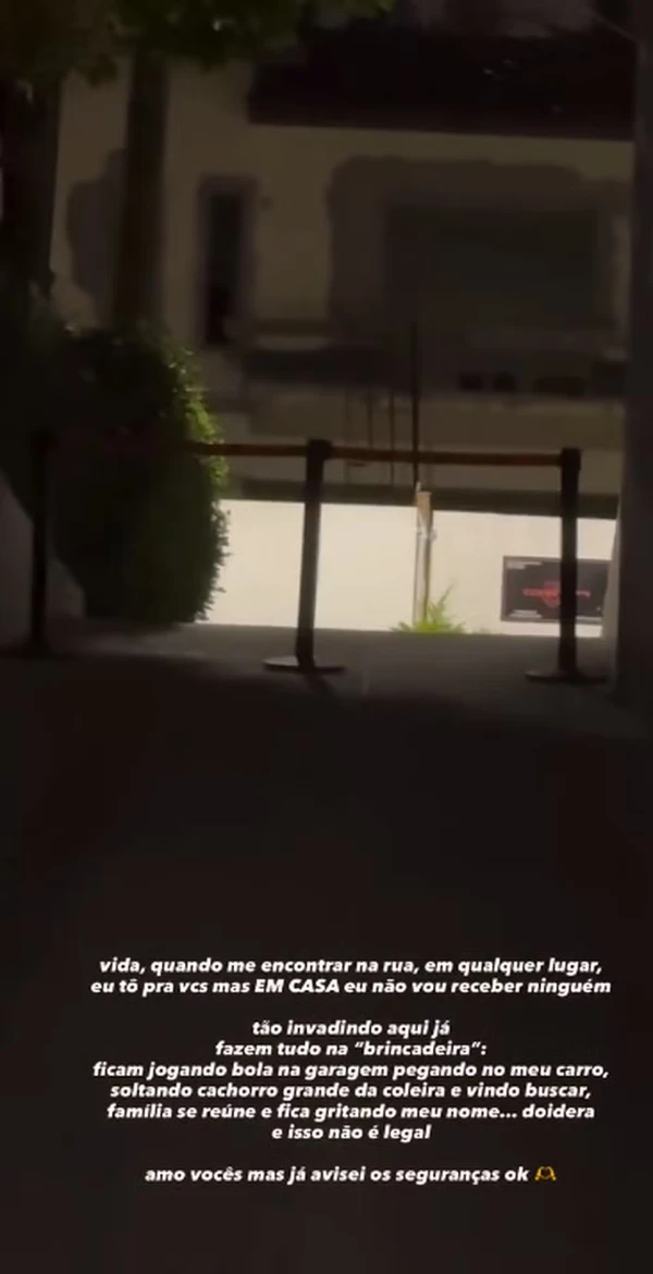 Fiuk reclamou da importunação de vizinhos por Reprodução/Instagram