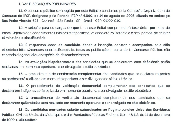 Instituto Federal abre vagas com salários de até R$ 8,3 mil e auxílio de R$ 1 mil por Captura de tela 