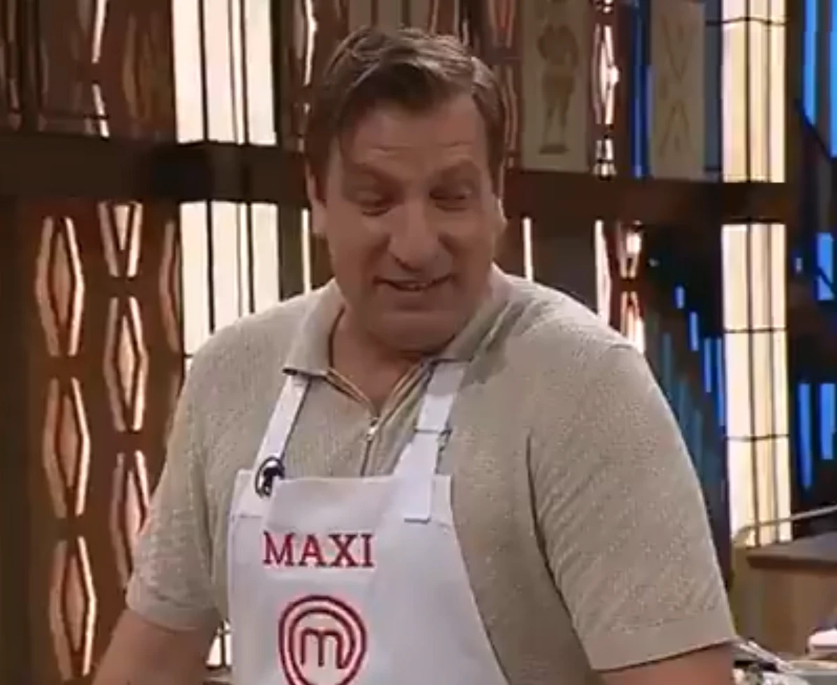 Maxi López e Wanda Nara no MasterChef Celebrity Argentina por Reprodução