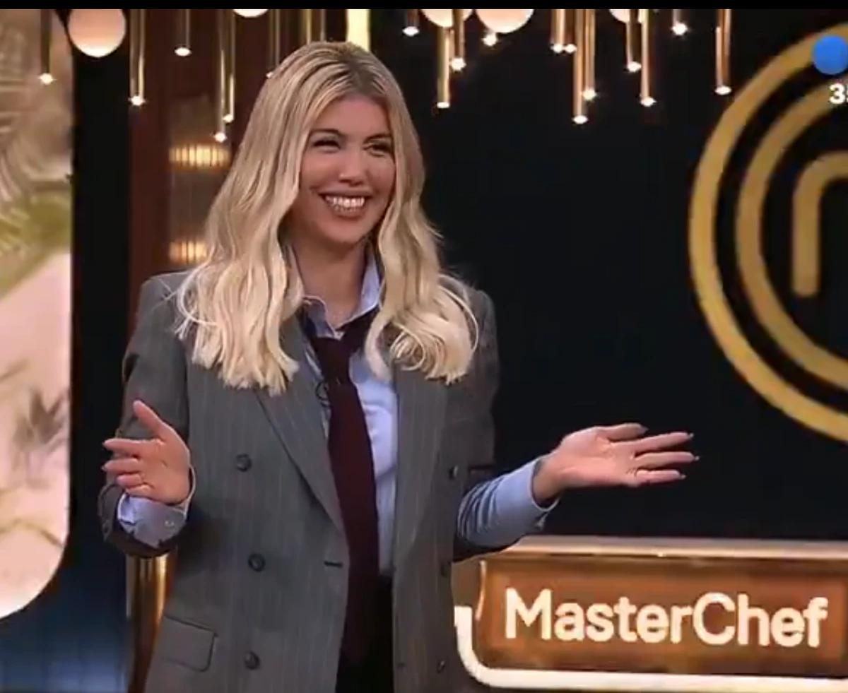 Maxi López e Wanda Nara no MasterChef Celebrity Argentina por Reprodução