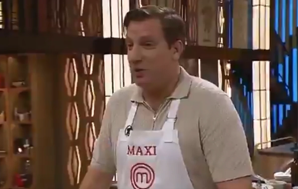 Maxi López e Wanda Nara no MasterChef Celebrity Argentina por Reprodução