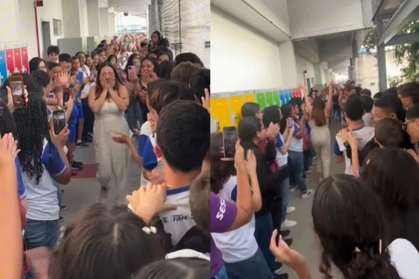 Professora recebeu homenagens de estudantes do Sesi