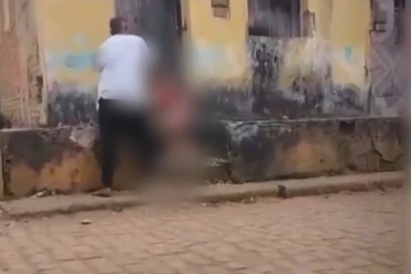 Agressão foi flagrada e suspeito foi preso