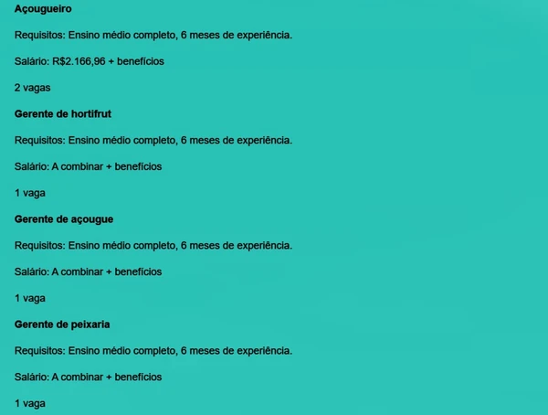 Confira vagas disponíveis por Reprodução