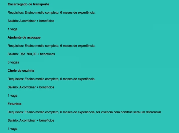Confira vagas disponíveis por Reprodução
