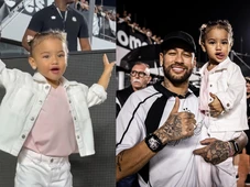 Imagem - Vídeo: filha de Neymar, Mavie leva bolada na cabeça, chora e sai carregada pelo pai
