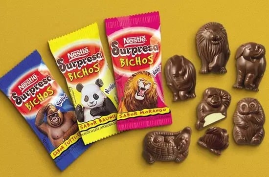 Chocolate  Surpresa - Linha Bichos por Reprodução/Flipar