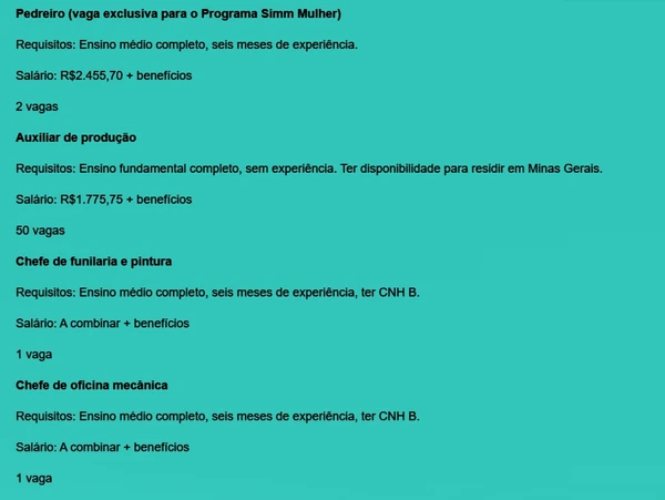 Confira vagas em aberto por Reprodução