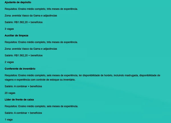 Confira vagas em aberto por Reprodução