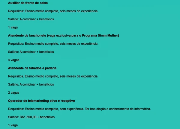 Confira vagas em aberto por Reprodução