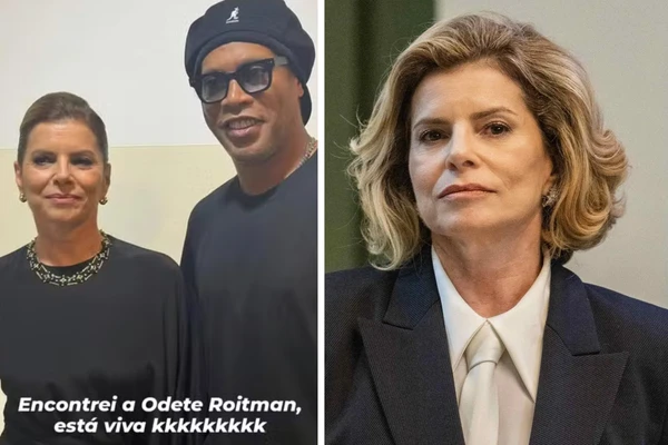 Débora Bloch e Ronaldinho Gaúcho
