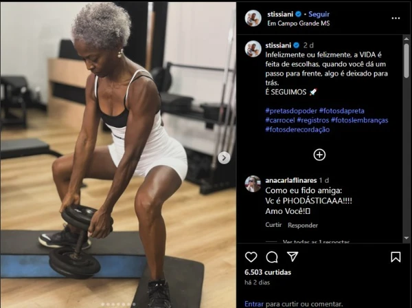 Sônia Maria da Silva Tissiani tem milhares de seguidores no Instagram por Reprodução/Redes Sociais