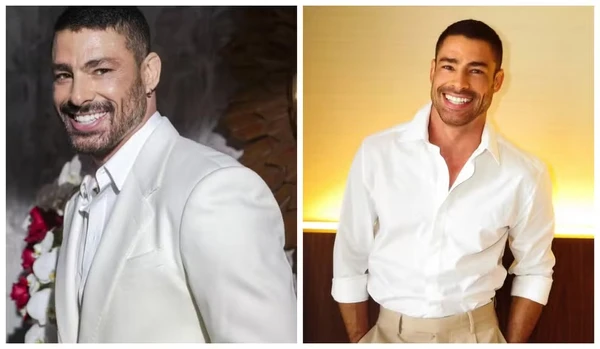 O ator, que interpretou o ex-modelo César Ribeiro, também mudou o visual, desta vez, sem barba. Cauã foi visto circulando pela orla da Barra da Tijuca, no Rio de Janeiro, exibindo o novo look mais clean e descontraído por Reprodução 