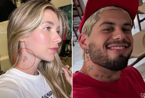 Virginia Fonseca tem tatuagem em homenagem a Zé Felipe no pescoço por Reprodução