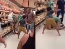 Imagem - Clientes trocam socos e vão ao chão em supermercado por causa de pegador de pão