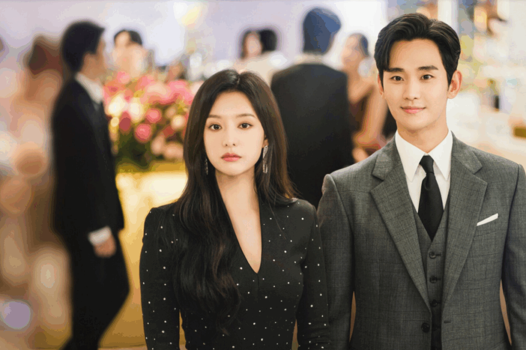 Na série “Rainha das Lágrimas”, um casal poderoso enfrenta crises que colocam o amor à prova (Imagem: Reprodução digital | Netflix)
