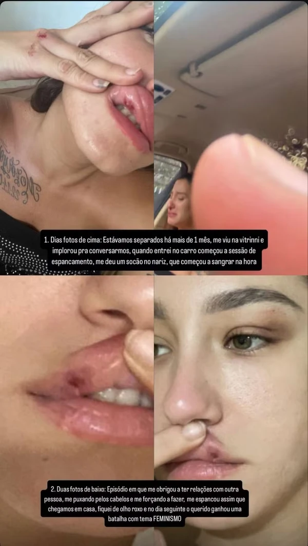 Maria Eduarda Paim diz que foi agredida pelo rapper  por Reprodução