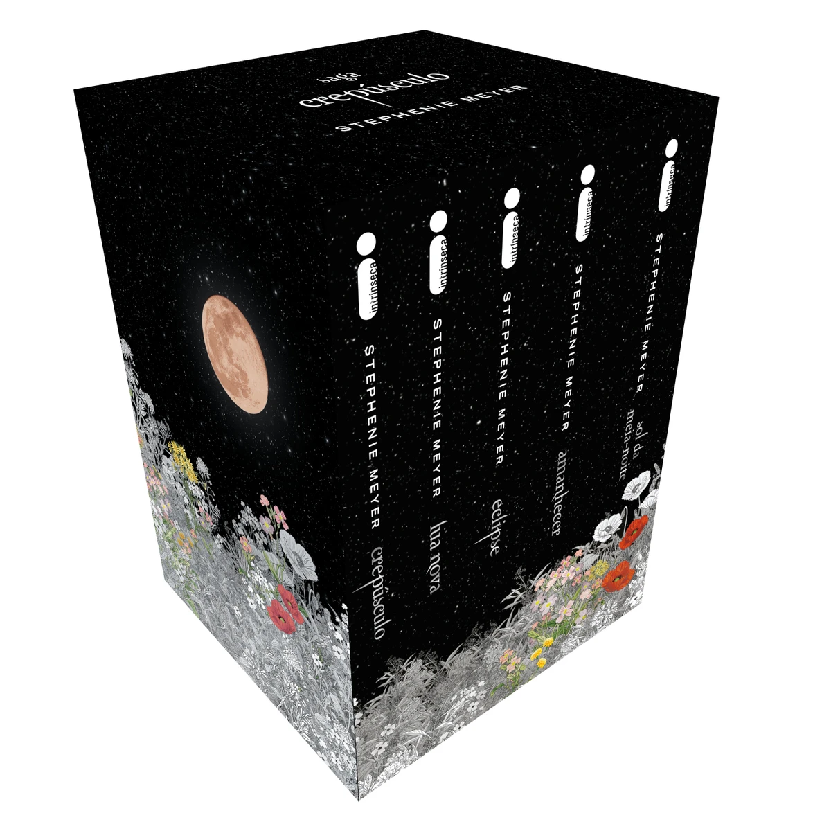 Novo box de Crepúsculo traz os cinco livros pela primeira vez, com Sol da meia-noite por Divulgação