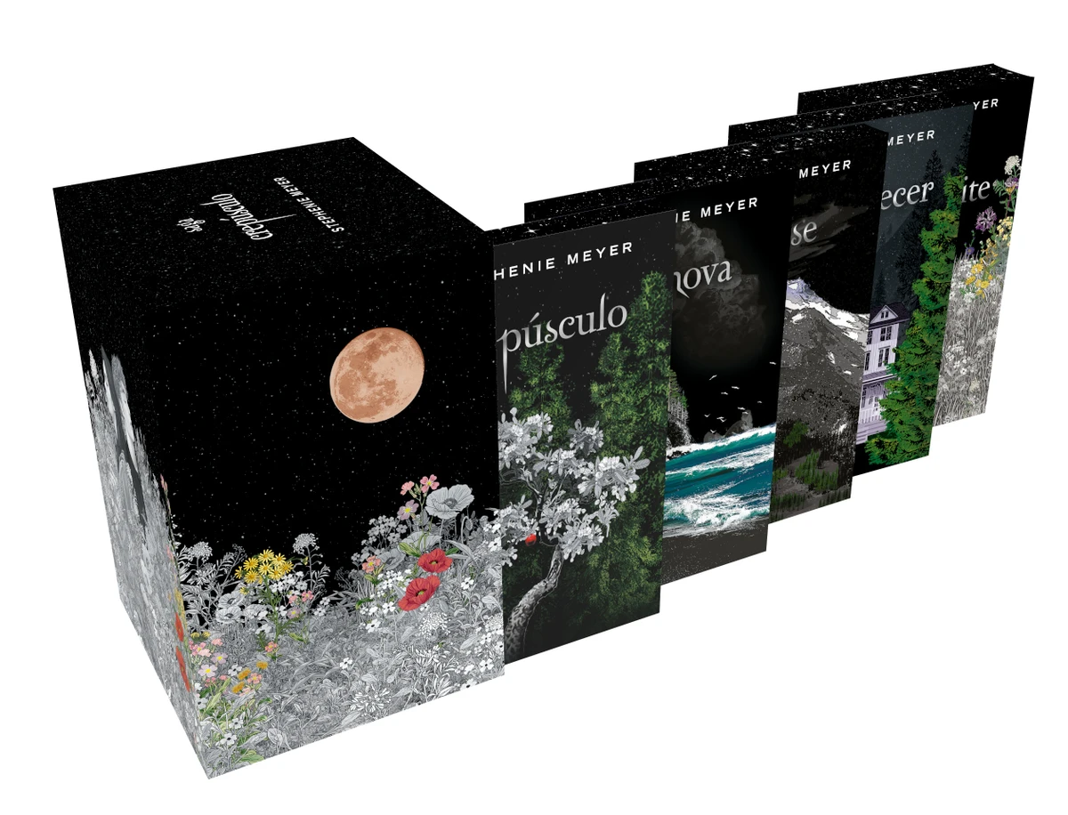 Novo box de Crepúsculo traz os cinco livros pela primeira vez, com Sol da meia-noite por Divulgação