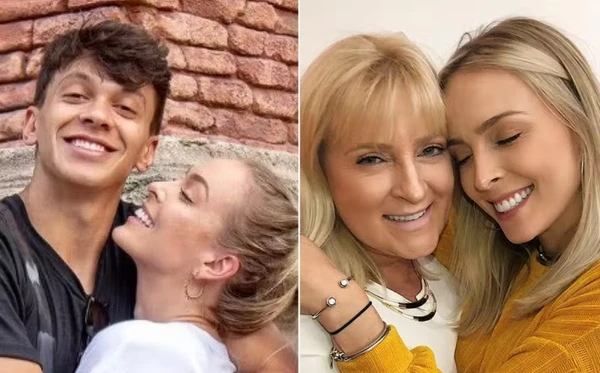 Tata Estaniecki com Júlio Cocielo e com a mãe, Ivone Estaniecki