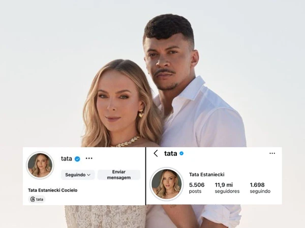 Tata Estaniecki e Júlio Cocielo por Reprodução/Instagram
