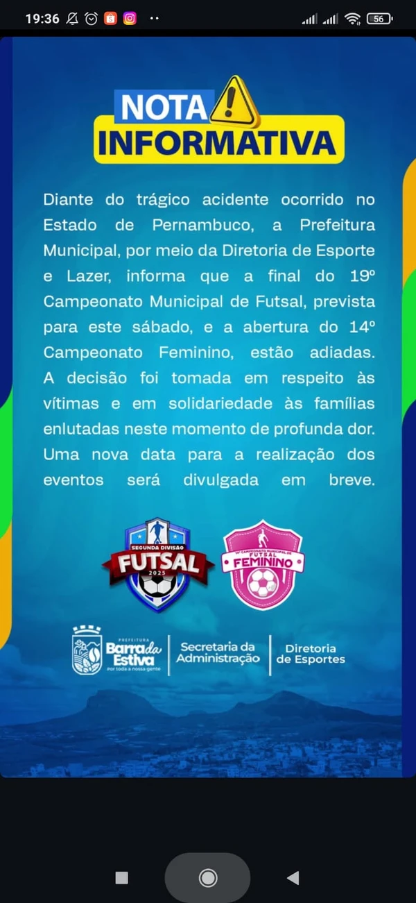 Notas das prefeituras por Reprodução