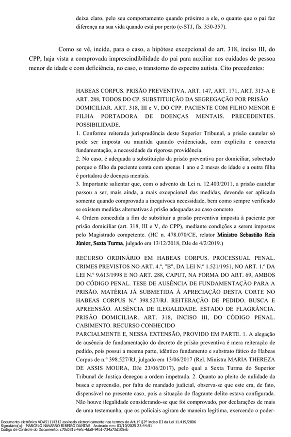 STF quase põe na rua liderança do BDM para cuidar de filho autista   por Reprodução