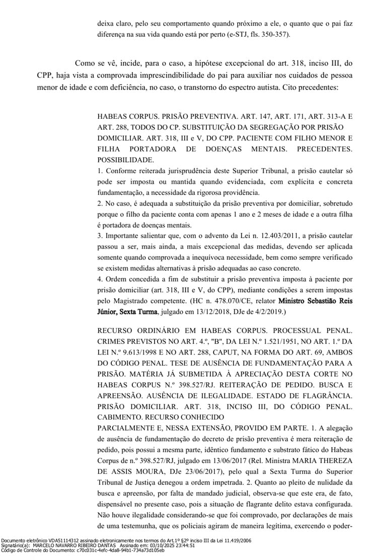 STF quase põe na rua liderança do BDM para cuidar de filho autista por Reprodução