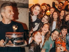 Imagem - Lucas Lima comemora 43 anos com Sandy e novo namorado em festa cheia de amigos