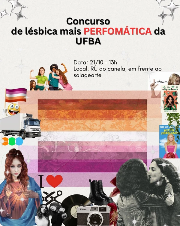 Concurso da “Lésbica Mais Performática da UFBA", em Salvador (BA) por Reprodução/Redes Sociais 