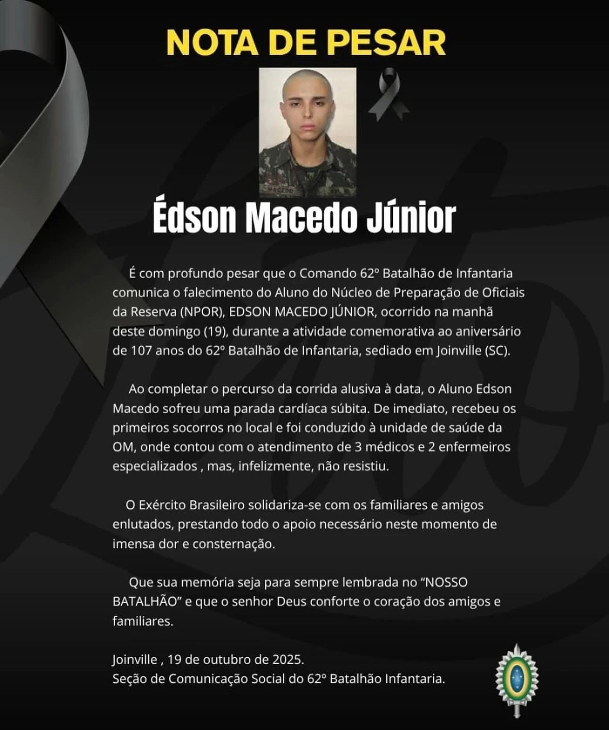 Edson Macedo Júnior por Reprodução