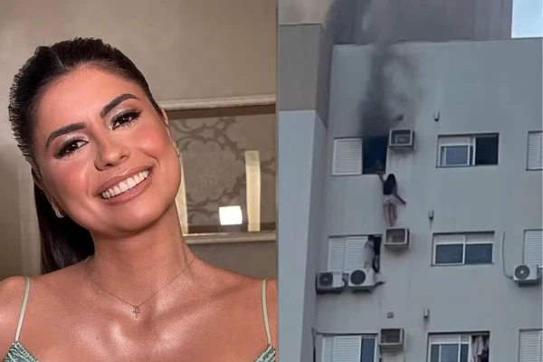 Juliane Vieira ficou pendurada