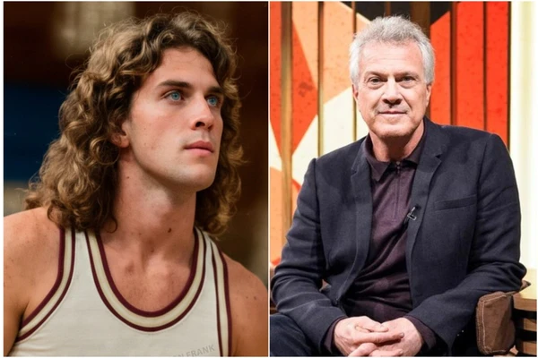 Pedro Bial na época de jogador e atualmente