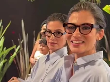 Imagem - Renata Vasconcellos e irmã gêmea combinam looks em gravação na Globo; assista