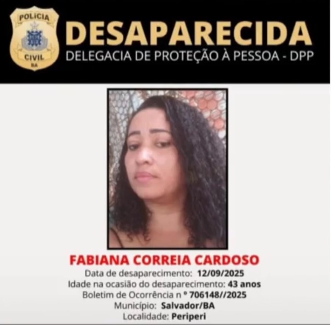 Fabiana Correia Cardoso, de 43 anos por Reprodução/TV Bahia