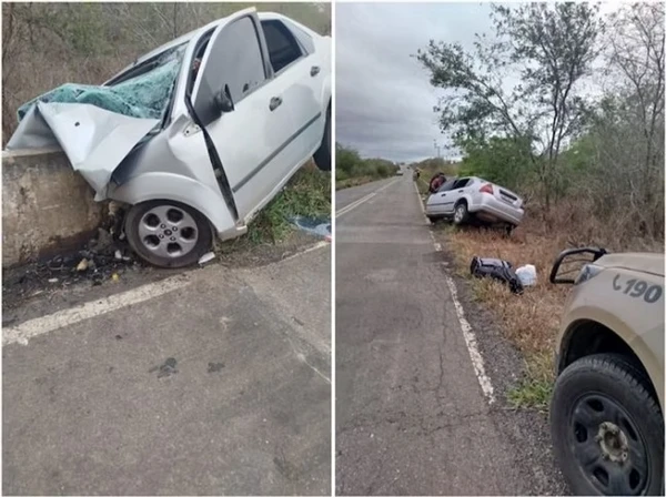 Fotos do acidente por Reprodução/Redes sociais