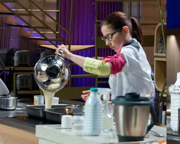 Marina durante prova polêmica no MasterChef Confeitaria por Reprodução/Band
