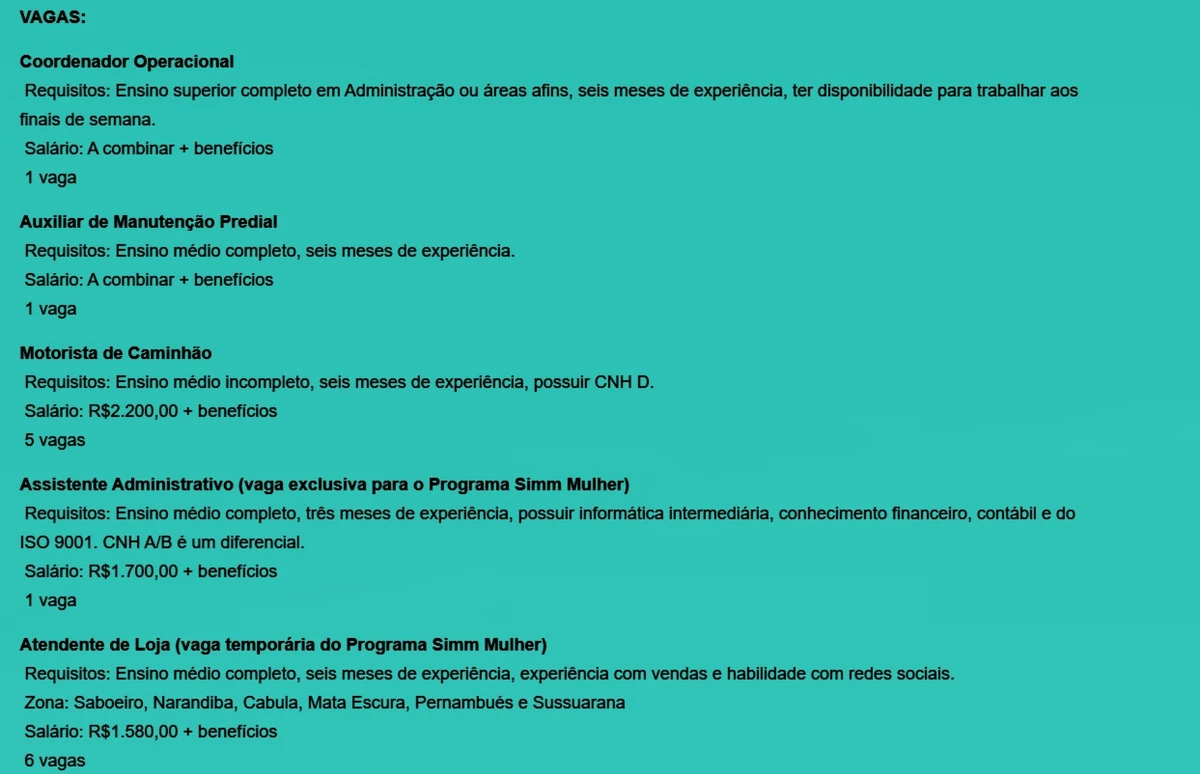 Veja vagas disponíveis por Reprodução