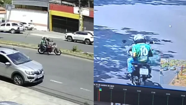 Câmera flagrou fuga de suspeitos por Reprodução