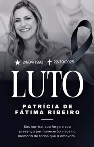 Mensagem de luto por Patrícia de Fátima Ribeiro por Reprodução