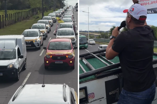 Protesto acontece na manhã desta quinta (23)
