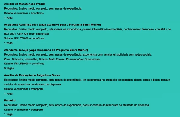 Veja vagas disponíveis por Reprodução
