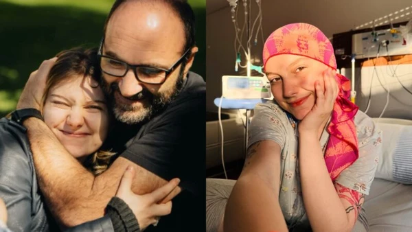 Isabel Veloso com o pai, Joelson Veloso
