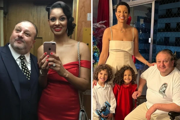 Jacquin, esposa Rosângela e casal de filhos gêmeos